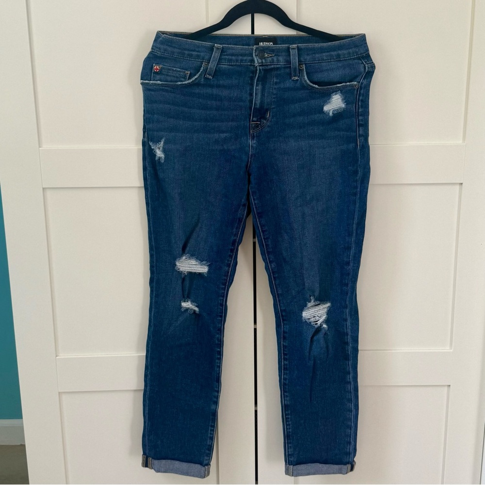 Hudson Jeans Dark Blue Boyfriend Jeans